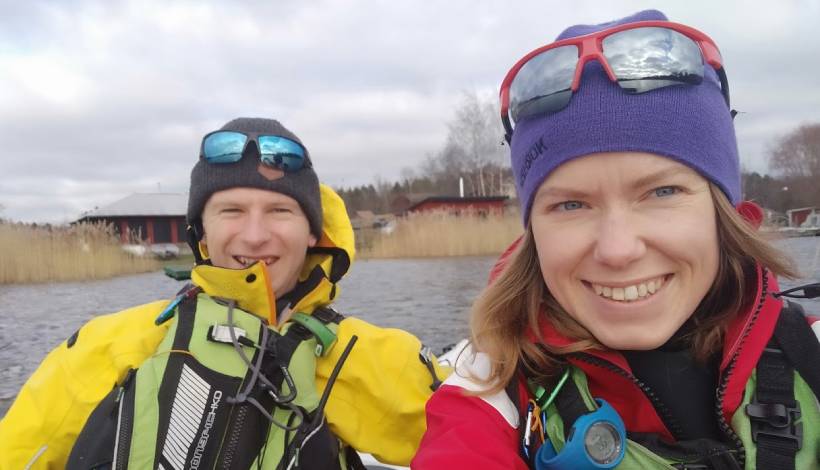 Milena och Andrew driver Skärgårdens Kanotcenter Kayaks & Outdoor i Vaxholm.